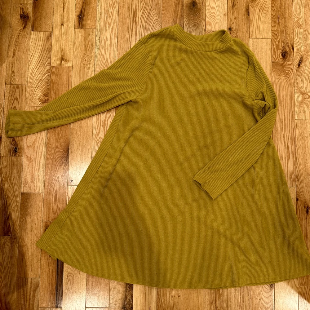 Mock neck sweater dress